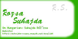 rozsa suhajda business card